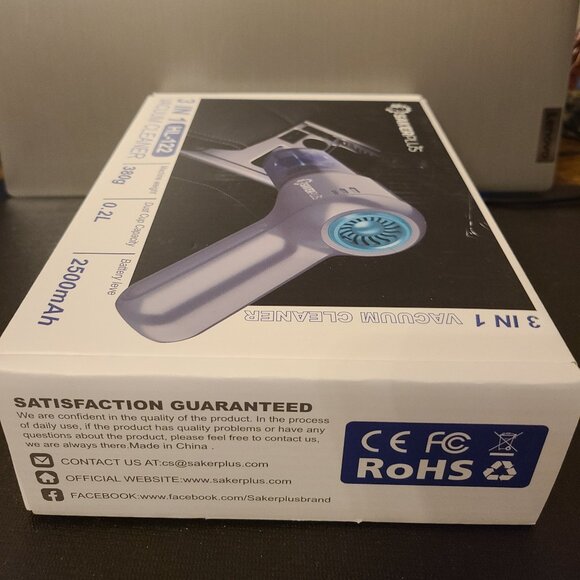 SAKER PLUS CAR VACUUM CLEANER-WIRELESS-HAND-HELD-BRUSHLESS MOTOR 3 IN 1 PORTABLE - Picture 13 of 15